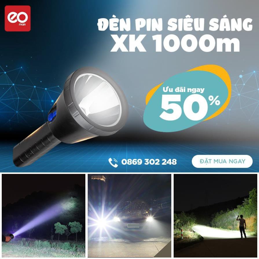 Đèn Pin Siêu Sáng EoZon XK Chiếu Xa 1000M Xé Tan Bóng Tối (leo núi, bảo trì, cắm trại)...Khám Phá Mới[CHÍNH HÃNG]