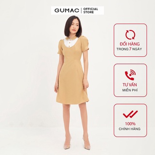 Đầm ôm nữ đô trắng đăng ten GUMAC DA1257