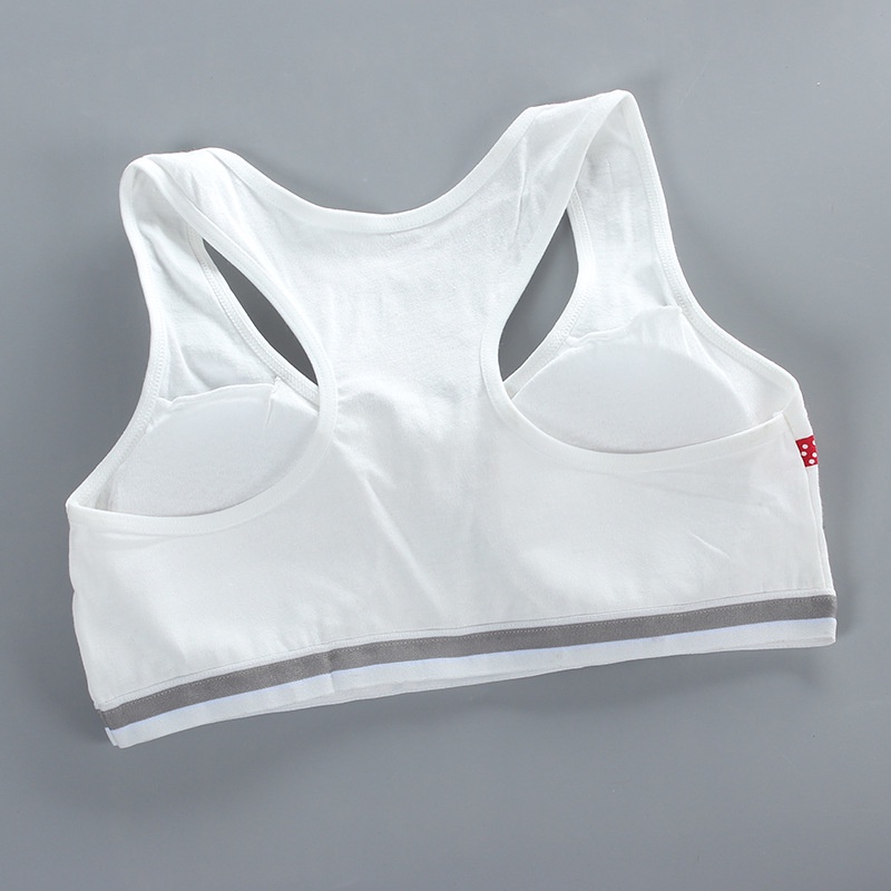 Áo Ngực Thể Thao Cotton Kháng Khuẩn An Toàn Thoải Mái Cho Bé Gái 10-14 Tuổi