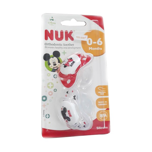 Ty ngậm Nuk silicone đôi Mickey sleeptime đủ size