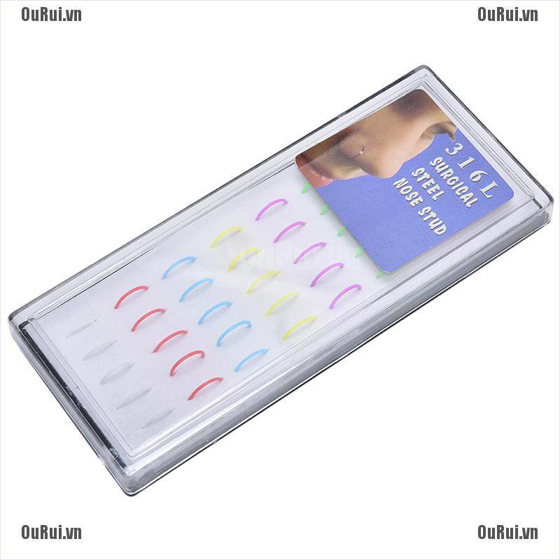 Hộp 40 Khuyên Mũi Acrylic Cá Tính Trẻ Trung