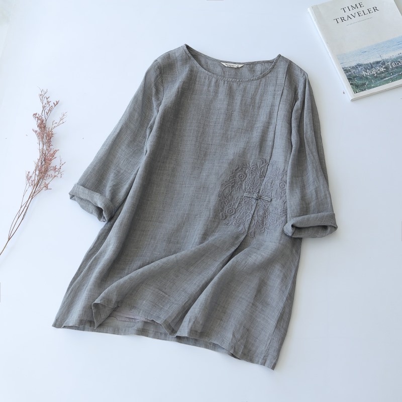 áo đũi thêu hoa họa tiết sâu sắc cúc thời trang khác lạ vừa mắt sp2