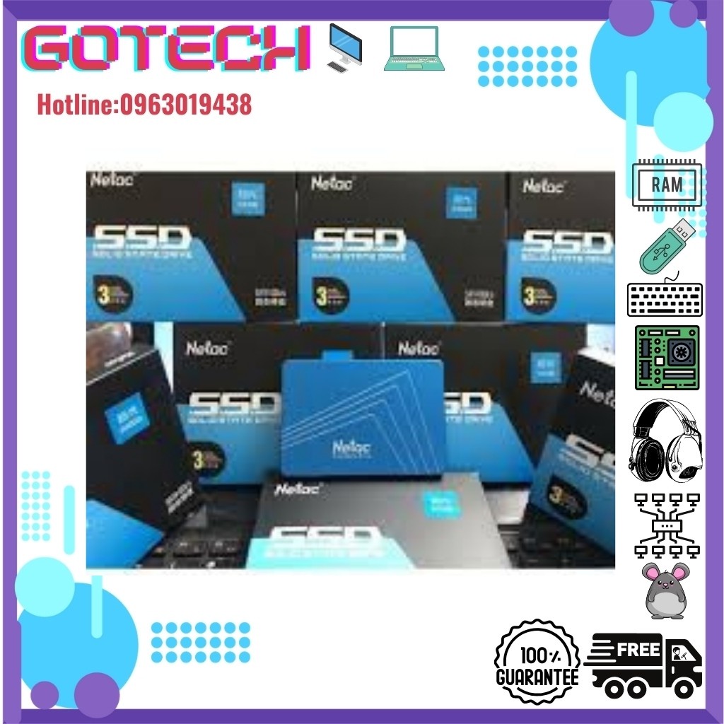 Ổ Cứng SSD Netac 120GB 128GB 256GB - Hàng Chính Hãng, Full Box, Bảo Hành 36 Tháng | BigBuy360 - bigbuy360.vn
