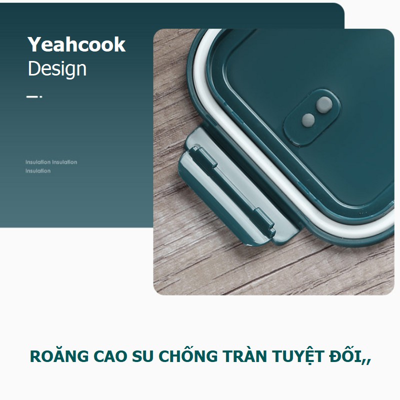 Bộ Hộp Cơm Thủy Tinh Chia Ngăn Yeahcook Glass Box