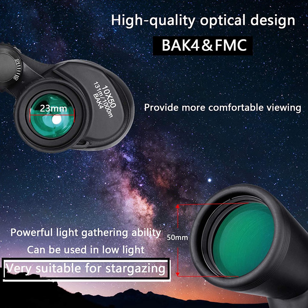 Ống Nhòm SVBONY SV206 BAK4 FMC 10x50 Kháng Nới Đi Kèm Dây Đeo Cổ Đa Năng Tiện Dụng Thích Hợp Cho Dã Ngoại | BigBuy360 - bigbuy360.vn