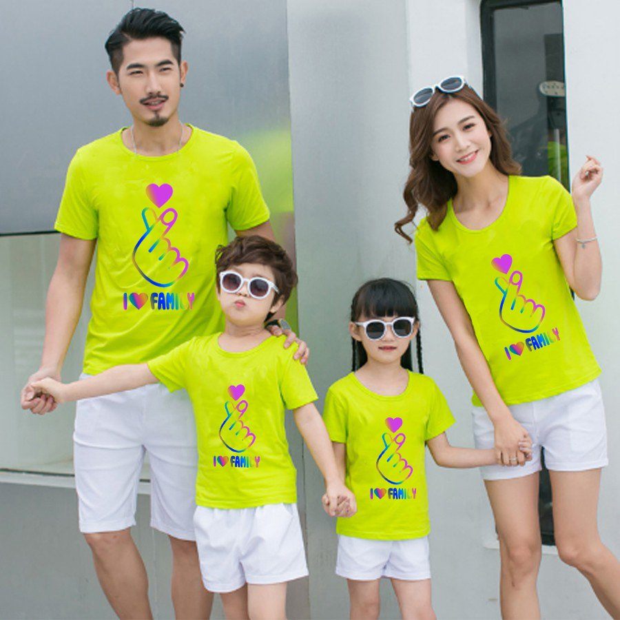 [FREESHIP] 💖Áo Gia Đình Phản Quang  Thả Tim Family💖 áo thun phản quang, áo thun gia đình, co giãn tốt, dày, mịn