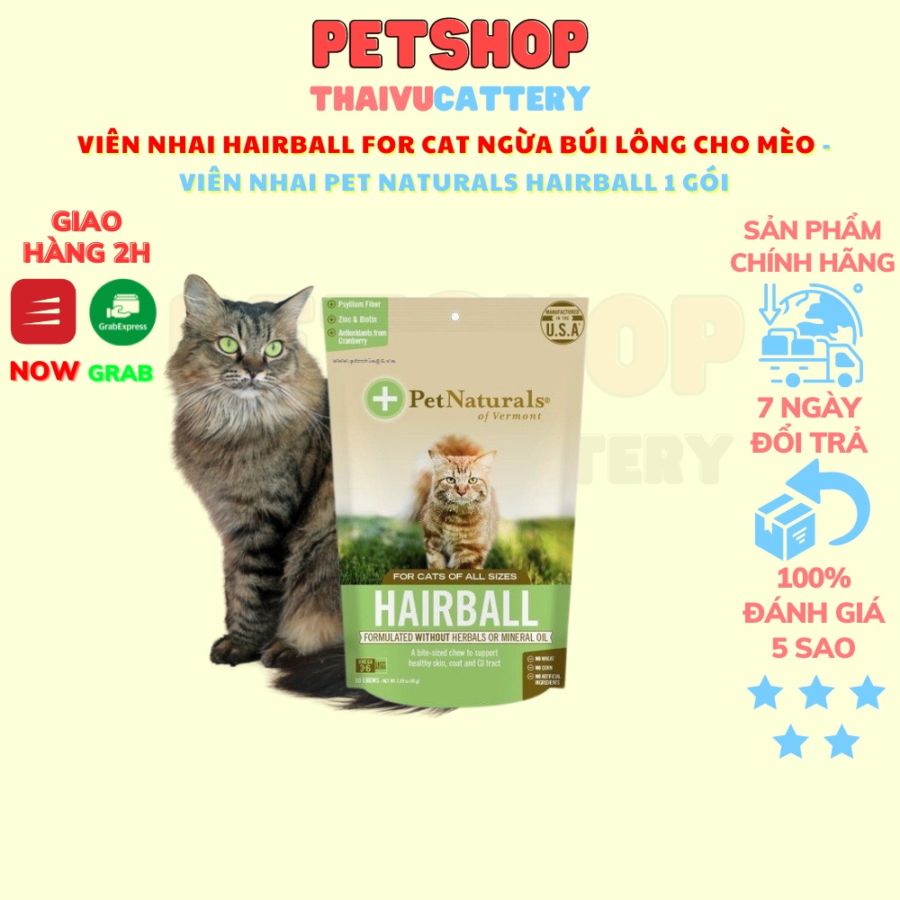 Viên Nhai Hairball For Cat Ngừa Búi Lông Cho Mèo 1 viên