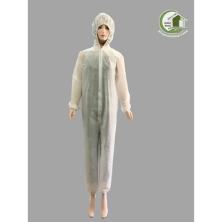 Bộ quần áo bảo hộ phòng dịch màu trắng - vải không dệt