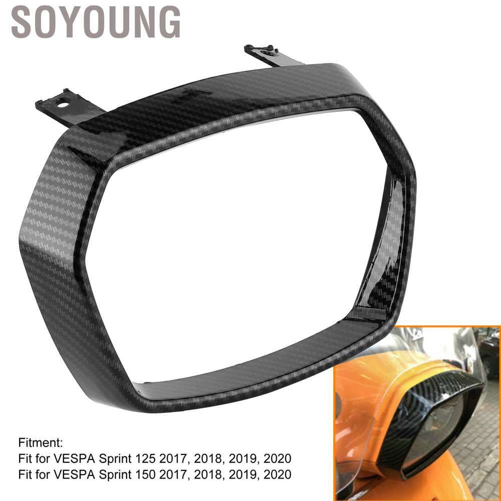 Soyoung ABS Headlight Guard Cover Bezel Protection Fit for VESPA Sprint 125/150 2017-2020