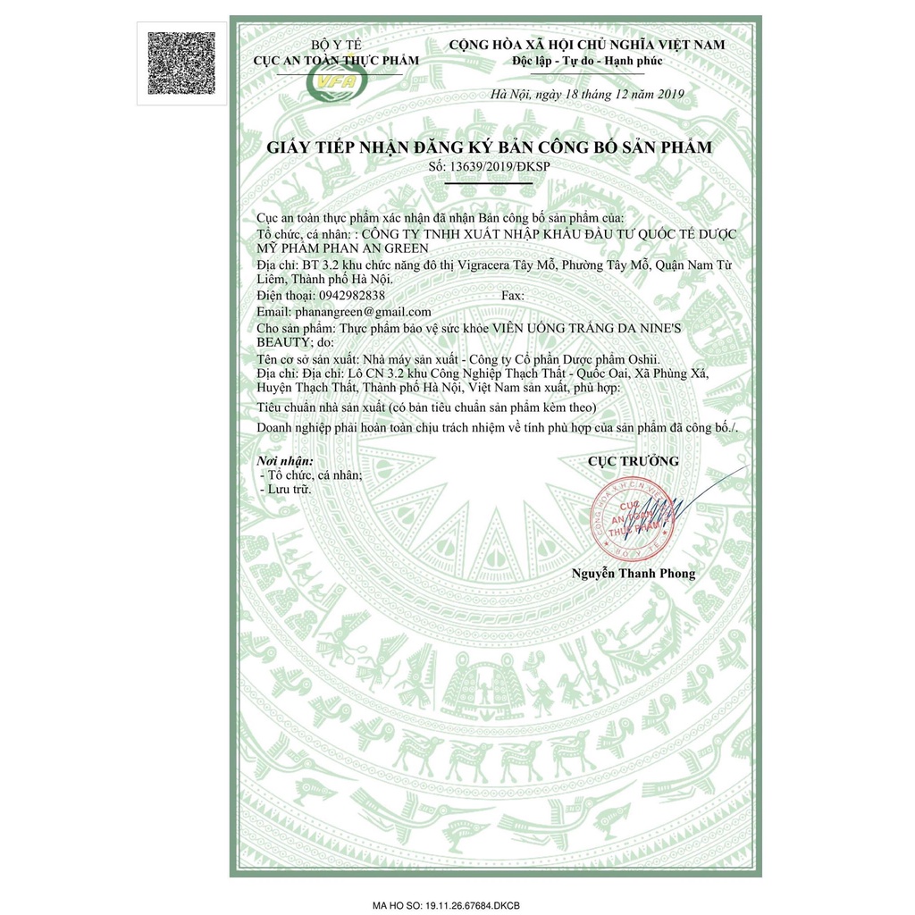 [Chính hãng] Viên uống trắng da NiNe's Beauty tặng kèm mặt nạ nhau thai cừ nhật bản chính hãng | BigBuy360 - bigbuy360.vn