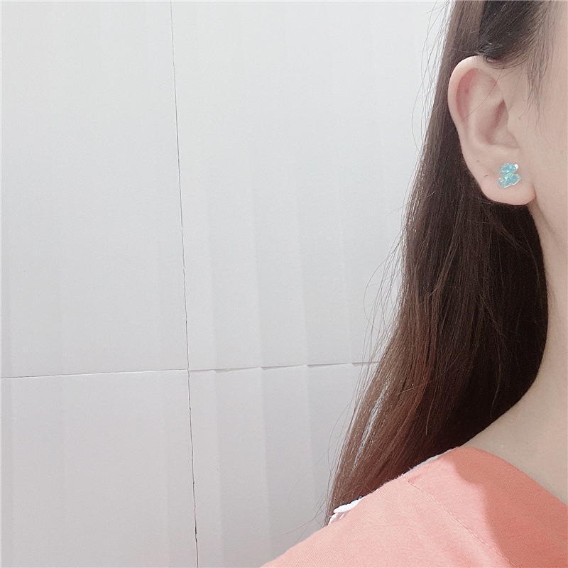 Set 5/6 Đôi Bông Tai Mạ Bạc 925 Họa Tiết Hoa/Dưa Hấu Hoạt Hình Đính Ngọc Trai Nhân Tạo Thời Trang