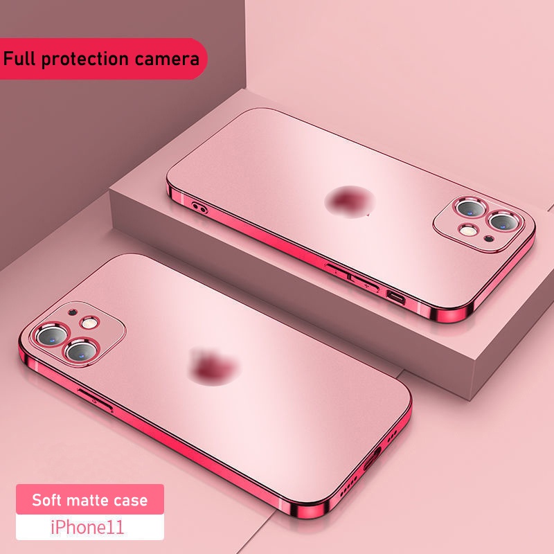 Ốp Điện Thoại Mềm Dẻo Mạ Điện Có Logo Cho IPhone 13 12 11 Pro Max XS Max XR X 8 7 Plus