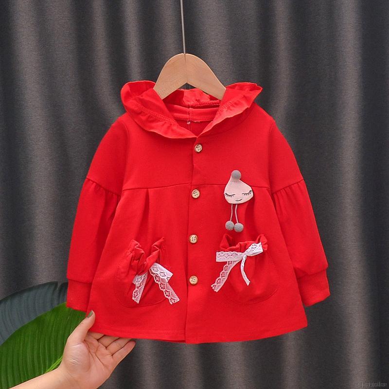 Áo khoác cotton có khóa kéo kiểu dáng hoạt hình đáng yêu cho bé