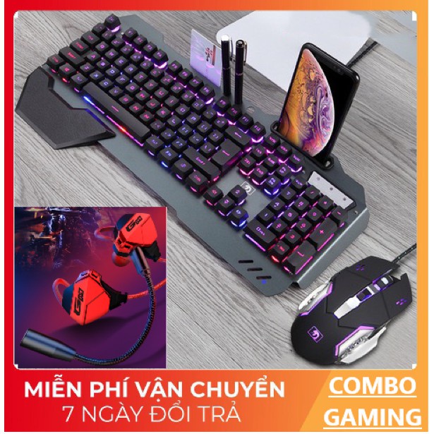 Bộ Bàn Phím K618 Chuột V5 Và Tai Nghe Gaming G10 Cực Đẹp & Chất Lượng
