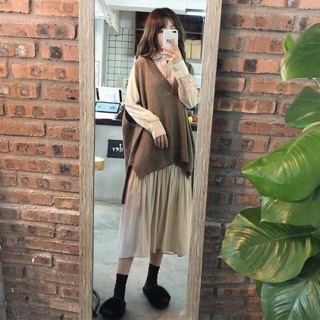 [HÀNG ORDER] SET VÁY VÀ ÁO LEN GILE NỮ TÍNH