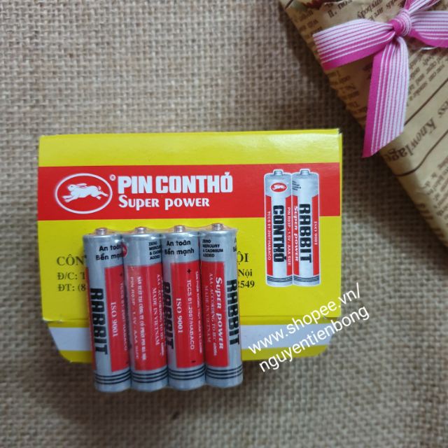 Vỉ 4 Viên Pin Con Thỏ AAA Điều Khiển