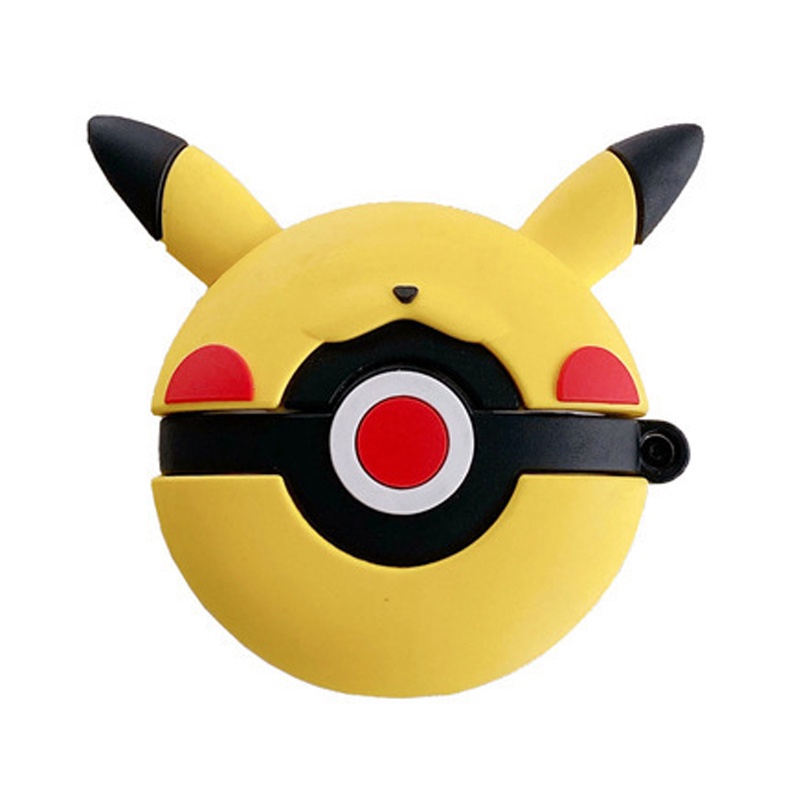 Vỏ Bảo Vệ Hộp Sạc Tai nghe không dây AirPods 3 2 Pro Hình Pokemon Go 3D Kèm Móc Khóa
