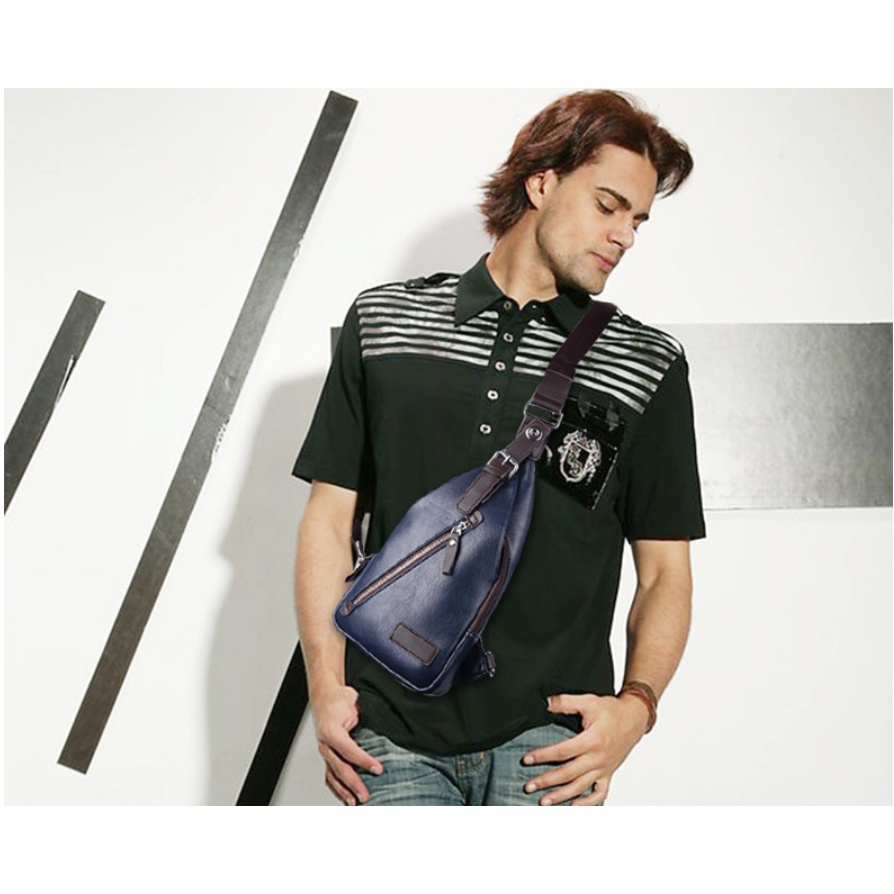 Túi đeo chéo đeo trước ngực nam đa năng cao cấp phong cách mới