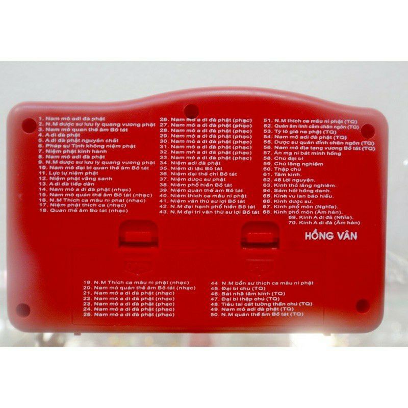Máy niệm phật tụng kinh 70 bài có hình phật hào quang