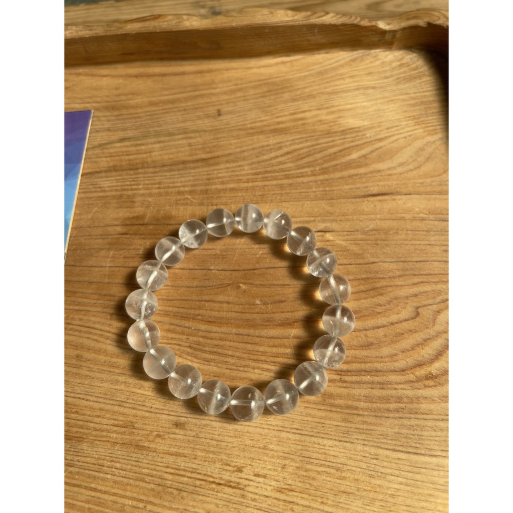 Vòng tay Thach Anh Trắng trong (Clear Quartz), hạt 8-10mm – loại vòng đơn | CADA DECOR