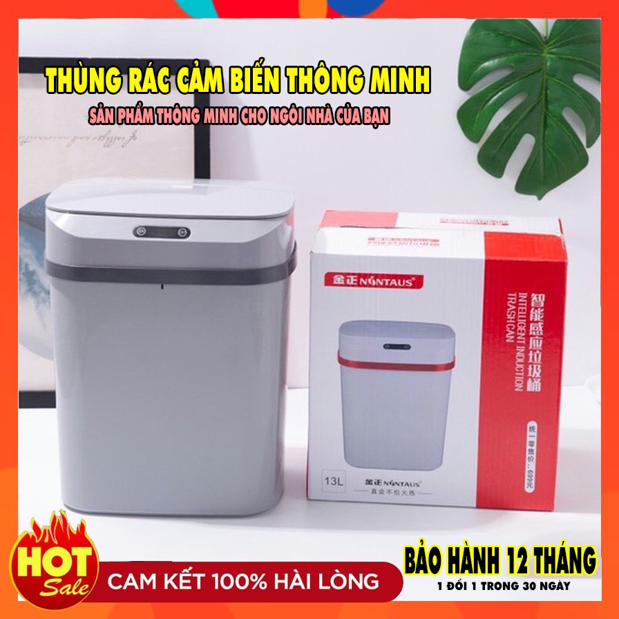 [❤️FREE SHIP❤️] Thùng Rác Thông Minh Cảm Ứng Tự Động Đóng Mở Thùng Rác Cảm Biến Siêu Tiện Lợi, Cao Cấp 13L