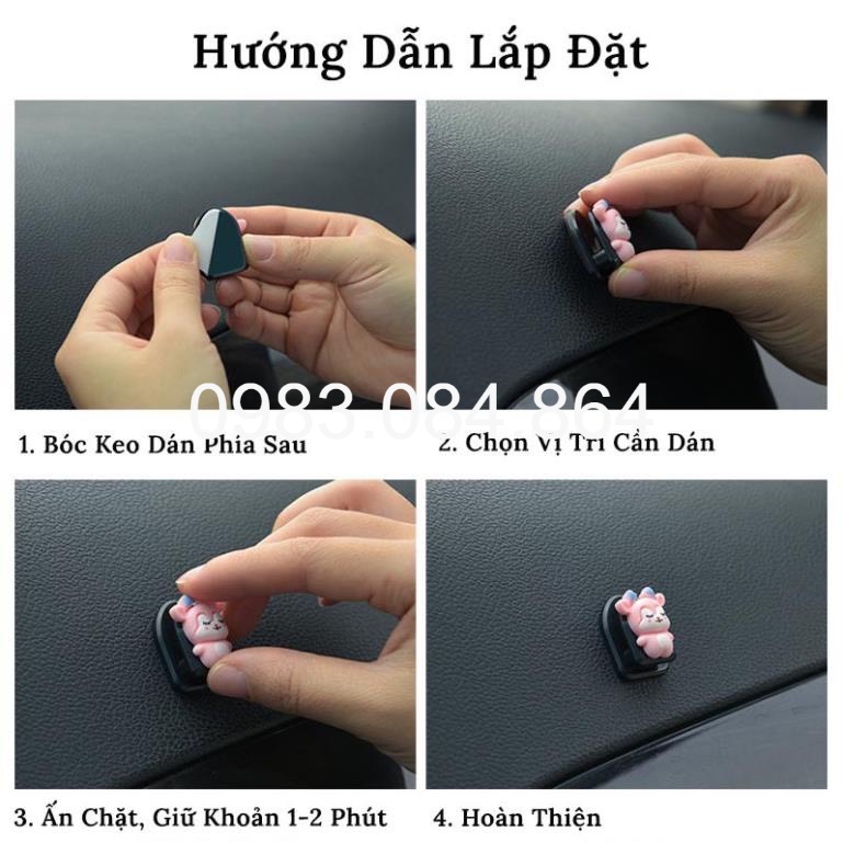 Móc treo đồ mini hình icon dễ thương có thể treo dây sạc - khẩu trang trên xe ô tô