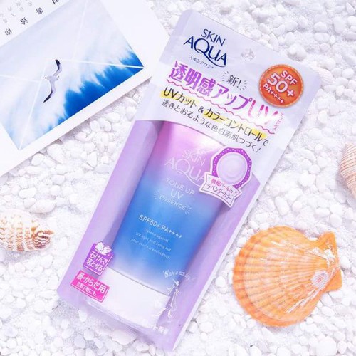 KEM CHỐNG NẮNG SKIN AQUA TONE UP SPF 50+ và PA++++ Bổ sung Hyaluronic Acid giúp giữ nước cho da