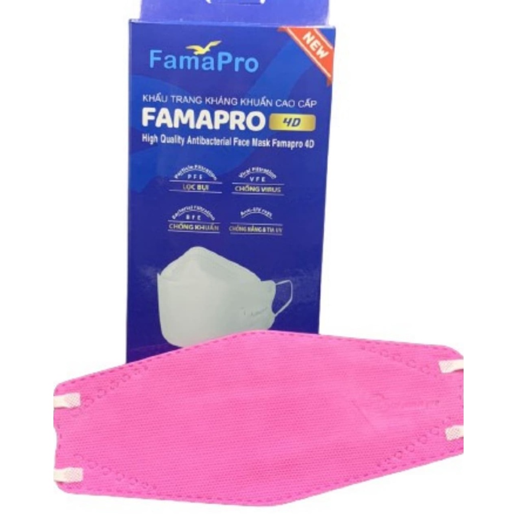 FREE SHIP - Khẩu trang 4D hàn quốc Famapro Nam Anh ( 10 cái /hộp )