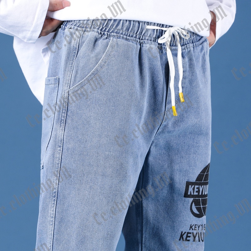 Quần jean nam jogger trơn , Jean Unisex giản dị phong cách Hàn Quốc