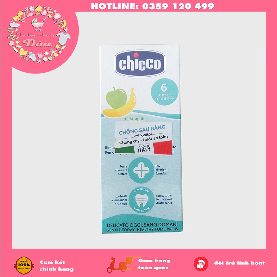 [CHÍNH HÃNG] Kem đánh răng trẻ em Chicco đủ vị - cho bé trên 12 tháng