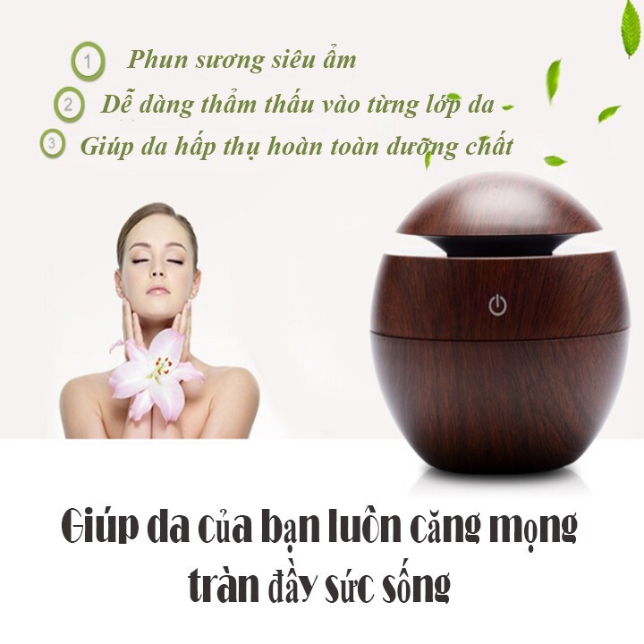 Máy Xông Tinh Dầu 💖FREESHIP💖 Máy Khuếch Tán Tinh Dầu Phun Sương Giúp Dễ Dàng Thẩm Thấu Vào Da Từng Dưỡng Chất