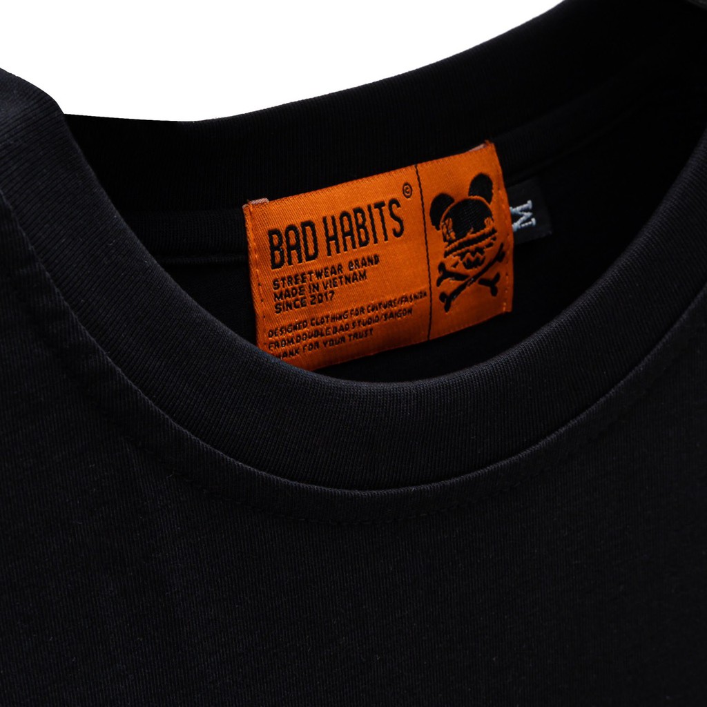 Áo Thun Unisex Bad Habits Cracken Đen 100% Cotton - Local Brand Chính Hãng | BigBuy360 - bigbuy360.vn