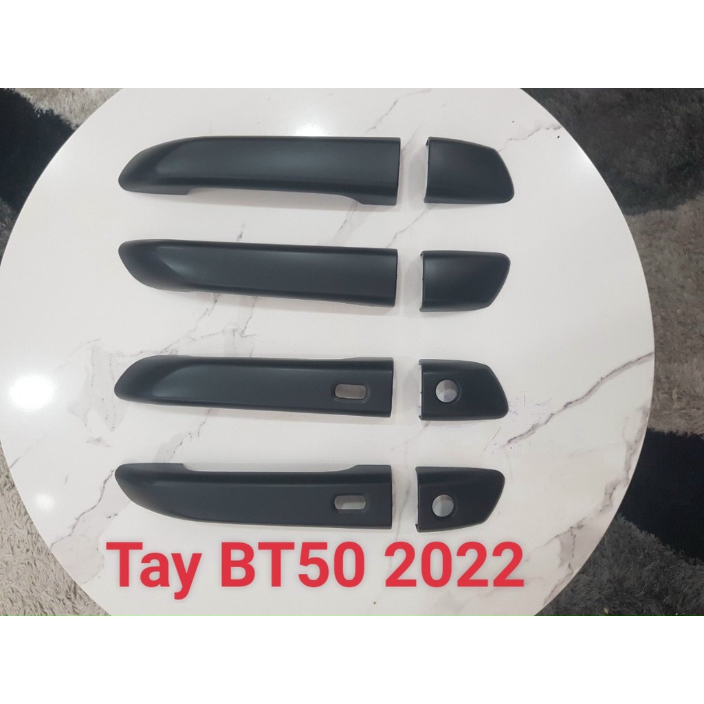 Ốp trang trí cho xe Mazda BT50 2022 2023 màu đen + tặng kèm keo tăng dính