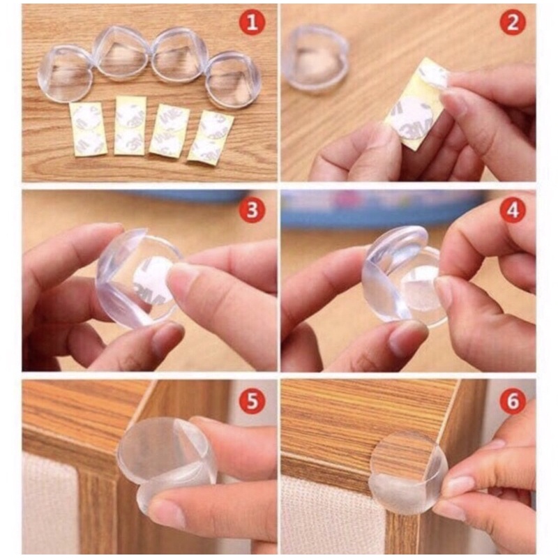 Combo 4 chiếc Bịt góc bàn silicon an toàn cho bé