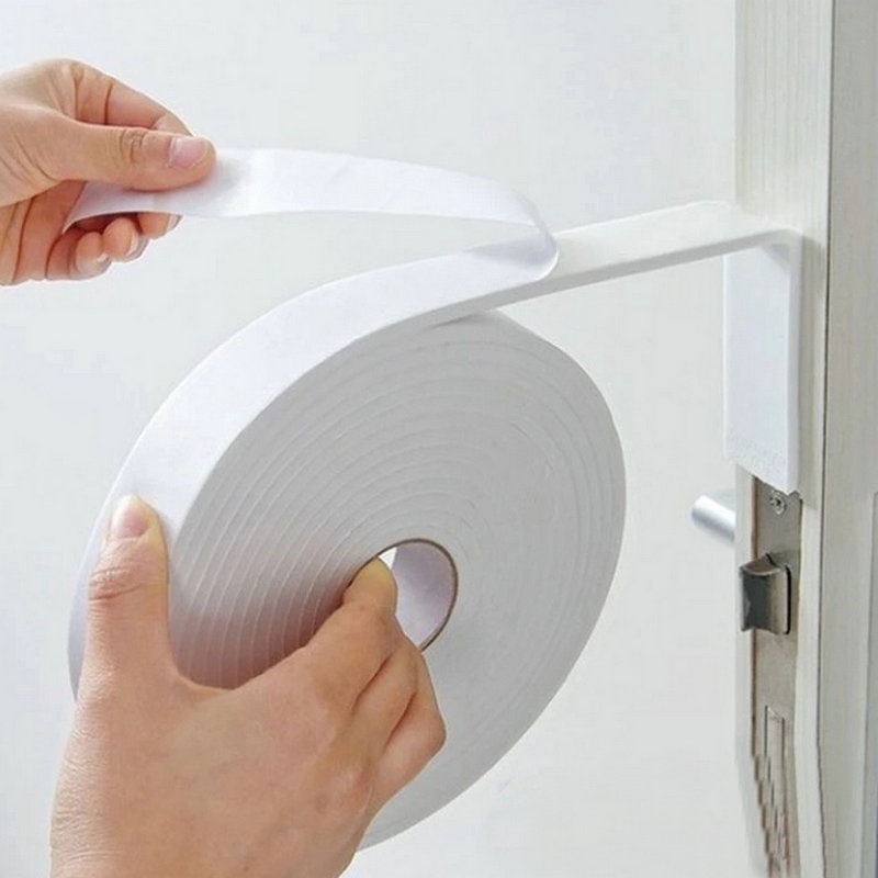 Cuộn Băng Keo Xốp 2M Dán Viền Cửa Cách Âm/ Chống Gió/ Bụi Bẩn Tự Dính Tiện Dụng Cho Gia Đình