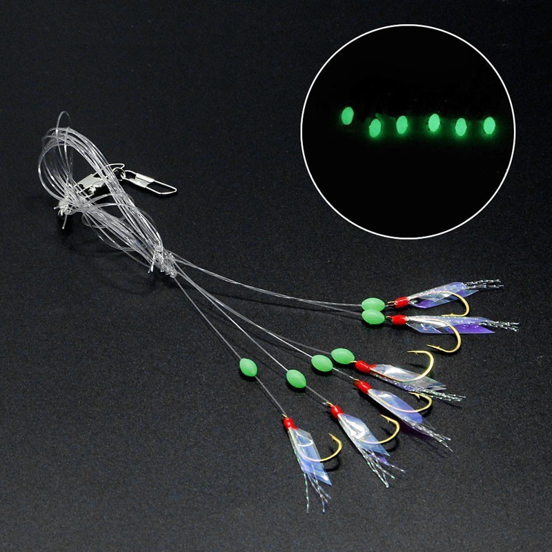 (MỚI) Bộ 6 dây móc câu cá bằng thép không gỉ