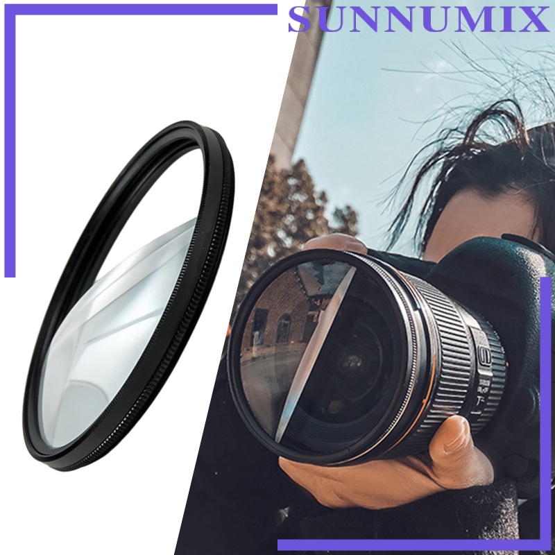 [SUNNIMIX]HighQuality 77mm Split Field+2 Dioptre Optical Glass Filter w/Rotatable Ring