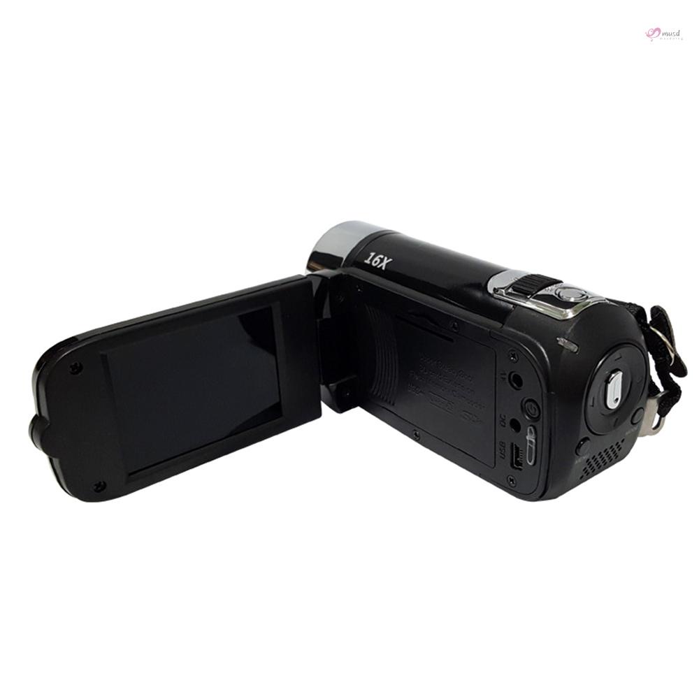 Máy quay video kỹ thuật số 16X F-ocus Zoom thiết kế màn hình 2.7inch hỗ trợ thẻ nhớ S D
 | BigBuy360 - bigbuy360.vn