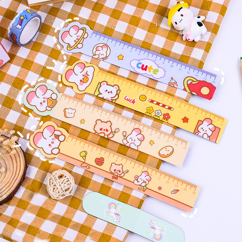 Thước Kẻ Hình Thỏ Đáng Yêu Kích Thước 15cm