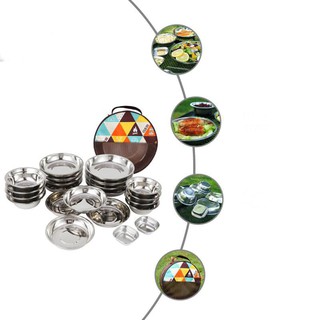 Bộ chén dĩa CLS cao cấp 22 món dã ngoại