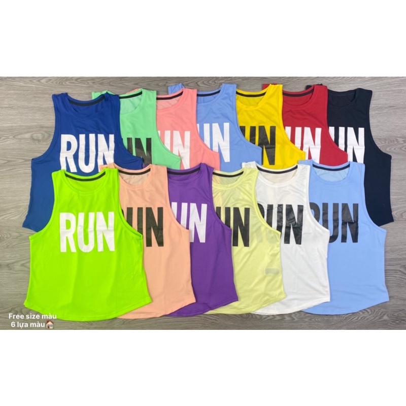 ÁO TẬP GYM NỮ, TANKTOP RUN VẢI THUN LƯỚI SIÊU XINH