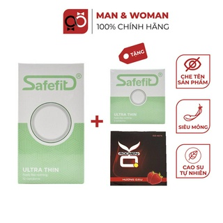 Bao cao su Siêu mỏng 0.04mm Safefit Untra Thin Bộ 15 cái CB005