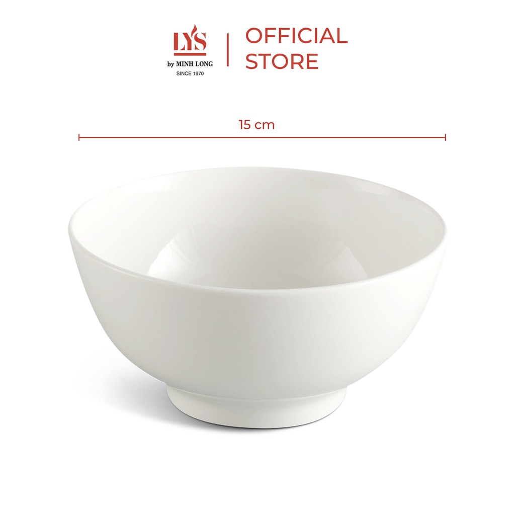 Tô Cao Sứ Minh Long - Jasmine Lys – Trắng Ngà - 15 cm