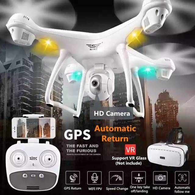 Flycam 1080P SJR/C S70W giá rẻ - Điều khiển từ xa - Có camera - Chế độ tự thăng bằng - Tự cất, hạ cánh