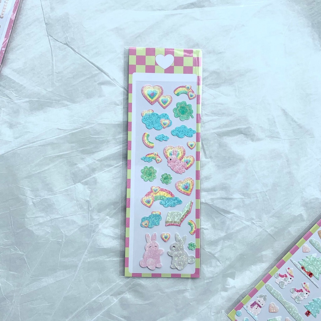 Miếng Dán Trang Trí Sổ Tay Hình Thỏ Dễ Thương diy