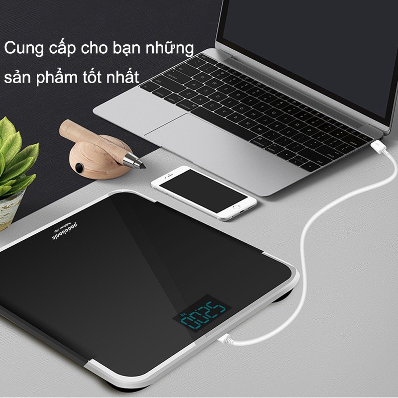 [ Sạc Pin 1 Năm 2 lần ] Cân Điện Tử Có Sạc Cân Sức Khỏe Gia Đình Không Cần Pin Độ Chính Xác Cao CANVG