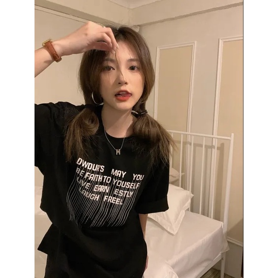 NRVP Áo Thun 100% Cotton Dáng Rộng Thời Trang Hàn Quốc Cho Nữ