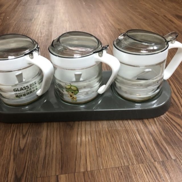 Khay lọ để gia vị bộ 3 đẹp 5061