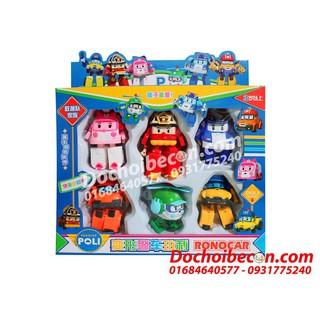 Poli – Policar – Bộ 6 xe lắp ráp biến hình Robocar Poli 83168-6: Loại 1 (Loại lớn)