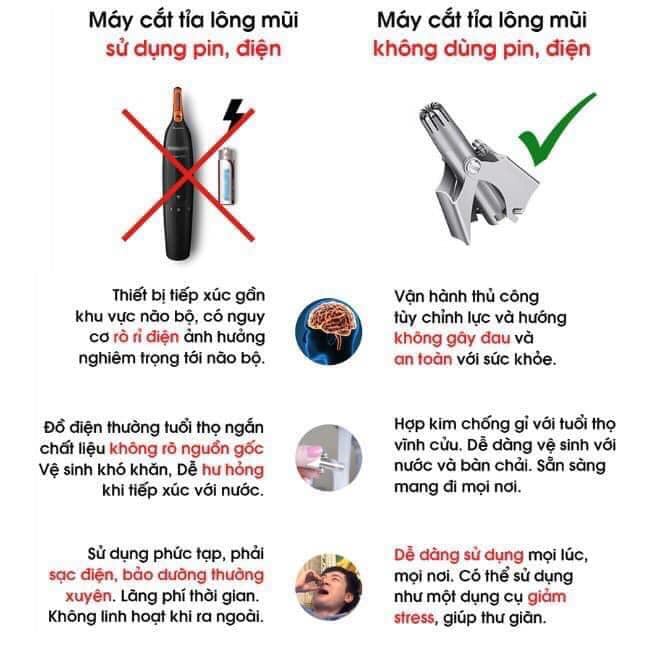 Dụng cụ cắt, tỉa lông mũi đa năng